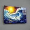 Waves Glass Wall Art || Designer Collection by Insigneart USA