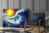 Waves Glass Wall Art || Designer Collection by Insigneart USA