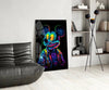 Neon Mouse Glass Wall Art || Designer Collection by Insigneart USA
