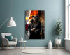 Java the Leopard Glass Wall Art || Designer's Collection by Insigneart USA