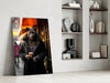 Java the Leopard Glass Wall Art || Designer's Collection by Insigneart USA