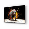 Bull Glass Wall Art|| Designer's Collection by Insigneart USA