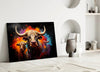 Bull Glass Wall Art|| Designer's Collection by Insigneart USA