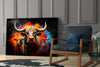 Bull Glass Wall Art|| Designer's Collection by Insigneart USA