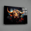 Bull Glass Wall Art|| Designer's Collection by Insigneart USA