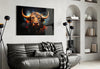 Bull Glass Wall Art|| Designer's Collection by Insigneart USA