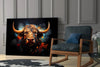 Bull Glass Wall Art|| Designer's Collection by Insigneart USA