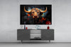 Bull Glass Wall Art|| Designer's Collection by Insigneart USA