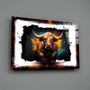 Bull Glass Wall Art|| Designer's Collection by Insigneart USA