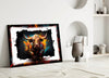 Bull Glass Wall Art|| Designer's Collection by Insigneart USA