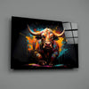Bull Glass Wall Art|| Designer's Collection by Insigneart USA