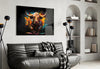 Bull Glass Wall Art|| Designer's Collection by Insigneart USA