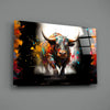 Bull Glass Wall Art|| Designer's Collection by Insigneart USA