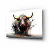 Bull Glass Wall Art|| Designer's Collection by Insigneart USA