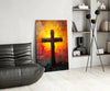 Cross Glass Wall Art || Designer Collection by Insigneart USA