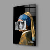 Contemporary Girl with Pearl a Earring Glass Wall Art || Designer Collection by Insigneart USA