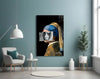 Contemporary Girl with Pearl a Earring Glass Wall Art || Designer Collection by Insigneart USA