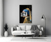 Contemporary Girl with Pearl a Earring Glass Wall Art || Designer Collection by Insigneart USA