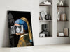 Contemporary Girl with Pearl a Earring Glass Wall Art || Designer Collection by Insigneart USA
