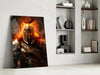 Warrior Glass Wall Art || Designer Collection by Insigneart USA