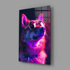 Dog with Glasses Glass Wall Art || Designer Collection by Insigneart USA