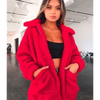 Durable Autumn Winter Faux Fur Coat For Women Casual Warm Soft Zipper Fur Jacket Plush Overcoat Pocket Plus Size Teddy Coat For Female by Stevvex