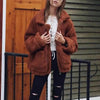 Durable Autumn Winter Faux Fur Coat For Women Casual Warm Soft Zipper Fur Jacket Plush Overcoat Pocket Plus Size Teddy Coat For Female by Stevvex