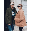Durable Autumn Winter Faux Fur Coat For Women Casual Warm Soft Zipper Fur Jacket Plush Overcoat Pocket Plus Size Teddy Coat For Female by Stevvex