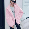 Durable Autumn Winter Faux Fur Coat For Women Casual Warm Soft Zipper Fur Jacket Plush Overcoat Pocket Plus Size Teddy Coat For Female by Stevvex