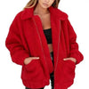 Durable Autumn Winter Faux Fur Coat For Women Casual Warm Soft Zipper Fur Jacket Plush Overcoat Pocket Plus Size Teddy Coat For Female by Stevvex