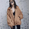 Durable Autumn Winter Faux Fur Coat For Women Casual Warm Soft Zipper Fur Jacket Plush Overcoat Pocket Plus Size Teddy Coat For Female by Stevvex