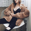Durable Autumn Winter Faux Fur Coat For Women Casual Warm Soft Zipper Fur Jacket Plush Overcoat Pocket Plus Size Teddy Coat For Female by Stevvex