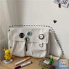 Durable Canvas Diagonal Cross Bag Youth Fashion And Casual Version Ladies Large Capacity Shoulder Bag For Women And Girls by Stevvex