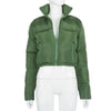 Durable Faux PU Leather Bubble Puffer Winter Warm Jacket Women Coats Long Sleeve Outerwear Zipper Casual Slim jacket by Stevvex