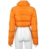 Durable Faux PU Leather Bubble Puffer Winter Warm Jacket Women Coats Long Sleeve Outerwear Zipper Casual Slim jacket by Stevvex
