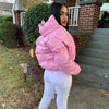 Durable Faux PU Leather Bubble Puffer Winter Warm Jacket Women Coats Long Sleeve Outerwear Zipper Casual Slim jacket by Stevvex