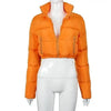 Durable Faux PU Leather Bubble Puffer Winter Warm Jacket Women Coats Long Sleeve Outerwear Zipper Casual Slim jacket by Stevvex