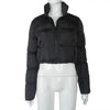 Durable Faux PU Leather Bubble Puffer Winter Warm Jacket Women Coats Long Sleeve Outerwear Zipper Casual Slim jacket by Stevvex