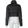 Durable Faux PU Leather Bubble Puffer Winter Warm Jacket Women Coats Long Sleeve Outerwear Zipper Casual Slim jacket by Stevvex