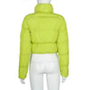 Durable Faux PU Leather Bubble Puffer Winter Warm Jacket Women Coats Long Sleeve Outerwear Zipper Casual Slim jacket by Stevvex