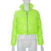 Durable Faux PU Leather Bubble Puffer Winter Warm Jacket Women Coats Long Sleeve Outerwear Zipper Casual Slim jacket by Stevvex