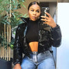 Durable Faux PU Leather Bubble Puffer Winter Warm Jacket Women Coats Long Sleeve Outerwear Zipper Casual Slim jacket by Stevvex