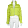 Durable Faux PU Leather Bubble Puffer Winter Warm Jacket Women Coats Long Sleeve Outerwear Zipper Casual Slim jacket by Stevvex