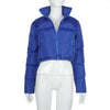 Durable Faux PU Leather Bubble Puffer Winter Warm Jacket Women Coats Long Sleeve Outerwear Zipper Casual Slim jacket by Stevvex
