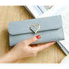 Durable Purses Luxury Love Heart Wallets For Ladies And Girls Smart Money Pocket, Card Holder Female Wallets And Phone Clutch Bag by Stevvex