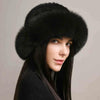 Women’s Mink Hair Winter Hat – Braided Fur Warm Elegant Beanie by FitiqueFit