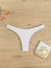 New Bikini Solid Color Cheeky Ruched Thong Bikini Bottoms for Women – High Stretch Polyamide Swim Briefs with Flattering Fit – Casual Swimwear Essential for Beach Pool and Summer Vacation by Stevvex