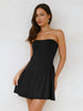 Women's Pleated Color Block Tube Top Dress by FitiqueFit