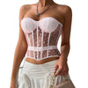 Women's Polka Dot Pink Soft And Seductive Waist Shaping Tube Top by My Store