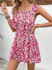Women's Sleeveless Square Neck Printed Boho Jumpsuit by FitiqueFit